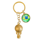 32 Countries Football Match Flag Keychain Pendant Soccer Game Key Ring