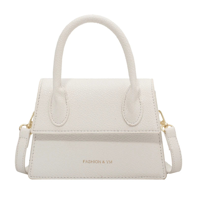 Small Size Single Handle Clutch Bag Crossbody Messenger Solid Woman Hand Bags