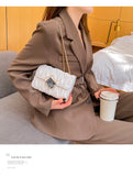Small PU Leather Crossbody Bags For Women Chain Shoulder Envelope Clutch Purse