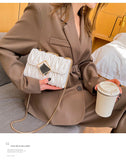 Small PU Leather Crossbody Bags For Women Chain Shoulder Envelope Clutch Purse