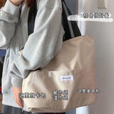 Nylon Tote Bag for Women Solid Handbag Large Capacity