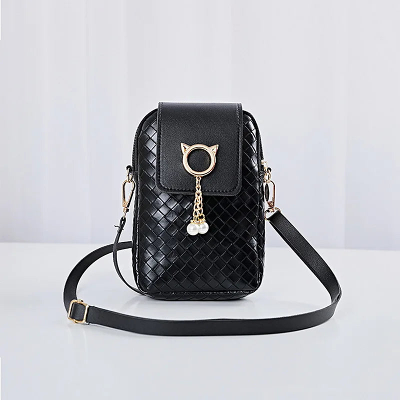 Women's Mini Shoulder Messenger Bag with Key Case