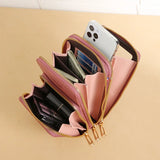 Women's Multifunction Touch Screen Phone Bag Soft Leather Messenger Handbag