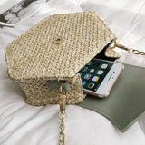 Summer Beach Straw Bags For Women Woven Shoulder Crossbody Bag