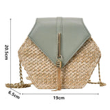 Summer Beach Straw Bags For Women Woven Shoulder Crossbody Bag