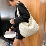 Embroidered Rhombus Shoulder Bag - Women's Fashion Accessories