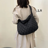 Embroidered Rhombus Shoulder Bag - Women's Fashion Accessories