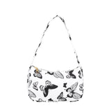 Nylon Plaid Leopard Print Shoulder Bag for Women