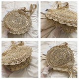 Women's Straw Bag Summer Beach Shoulder Handbag Large Capacity