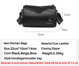 Stone Pattern Cow Leather Shoulder Bag for Women