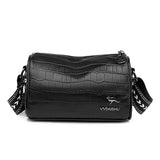 Stone Pattern Cow Leather Shoulder Bag for Women