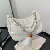 Women Small Chain Shoulder Bag Zipper Mini Purse Handbag
