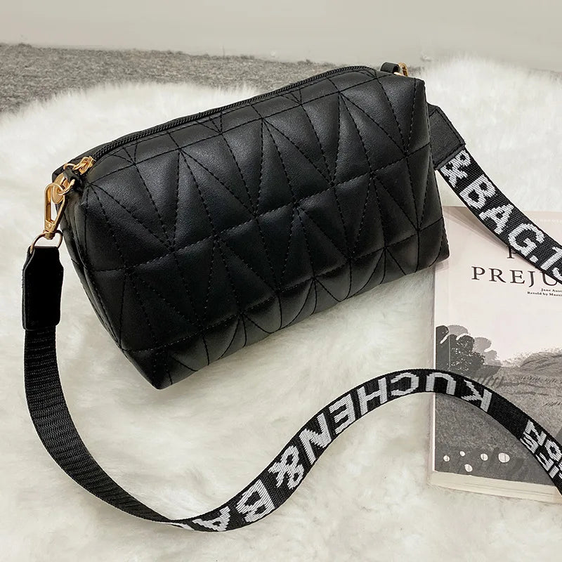 Embroidered Camera Messenger Bag for Women