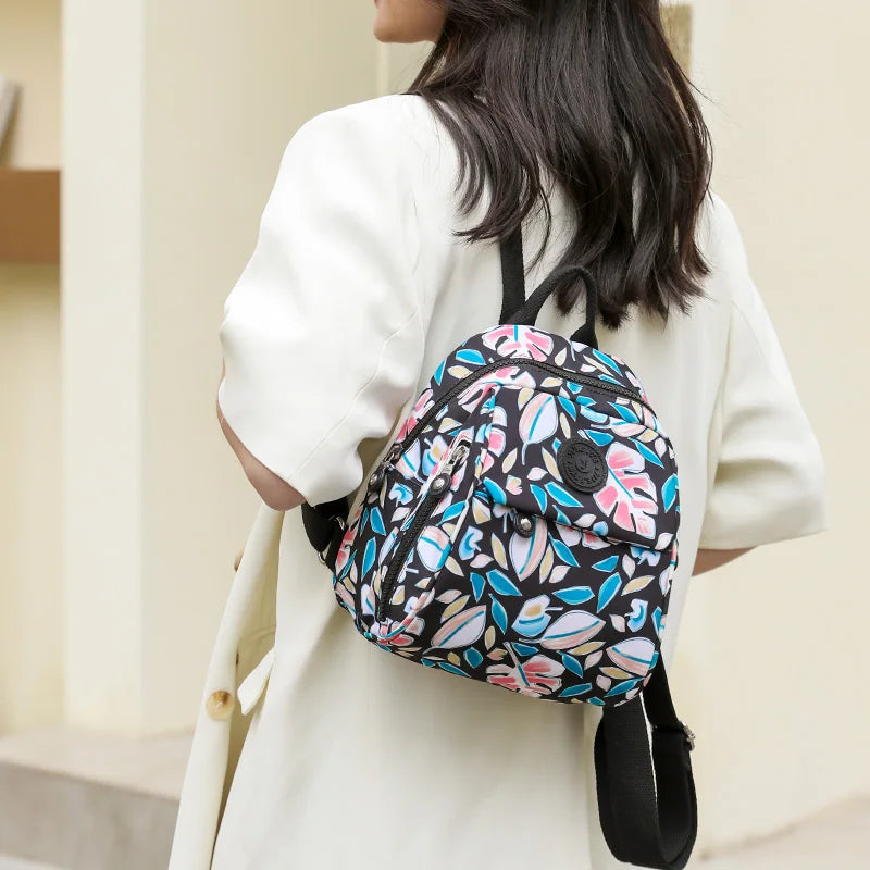 Vintage Print Women's Backpack Mini Shoulder Bag