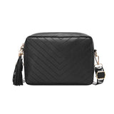 Embroidered Tassel Messenger Bag for Women Leisure Crossbody Shoulder Bag