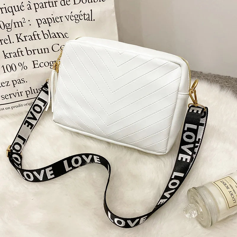 Embroidered Tassel Messenger Bag for Women Leisure Crossbody Shoulder Bag