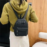 Mini Nylon Women Backpack Small School Rucksack for Teen Girls