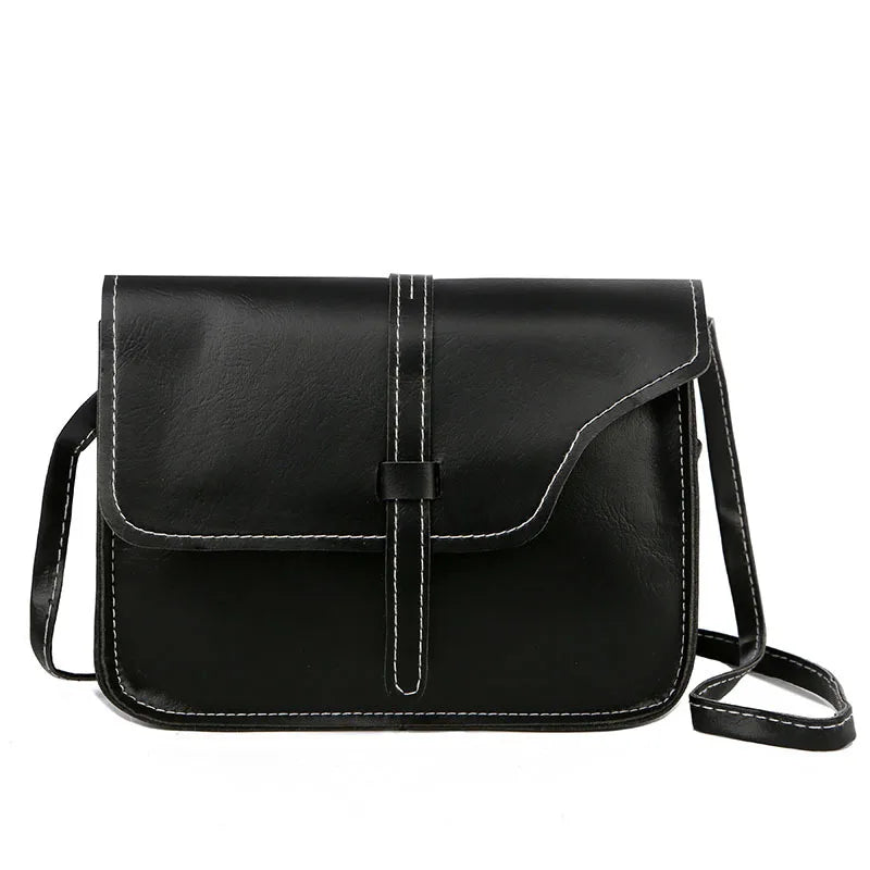 Women's Vintage Crossbody Shoulder Bag Solid Square Sling Bag
