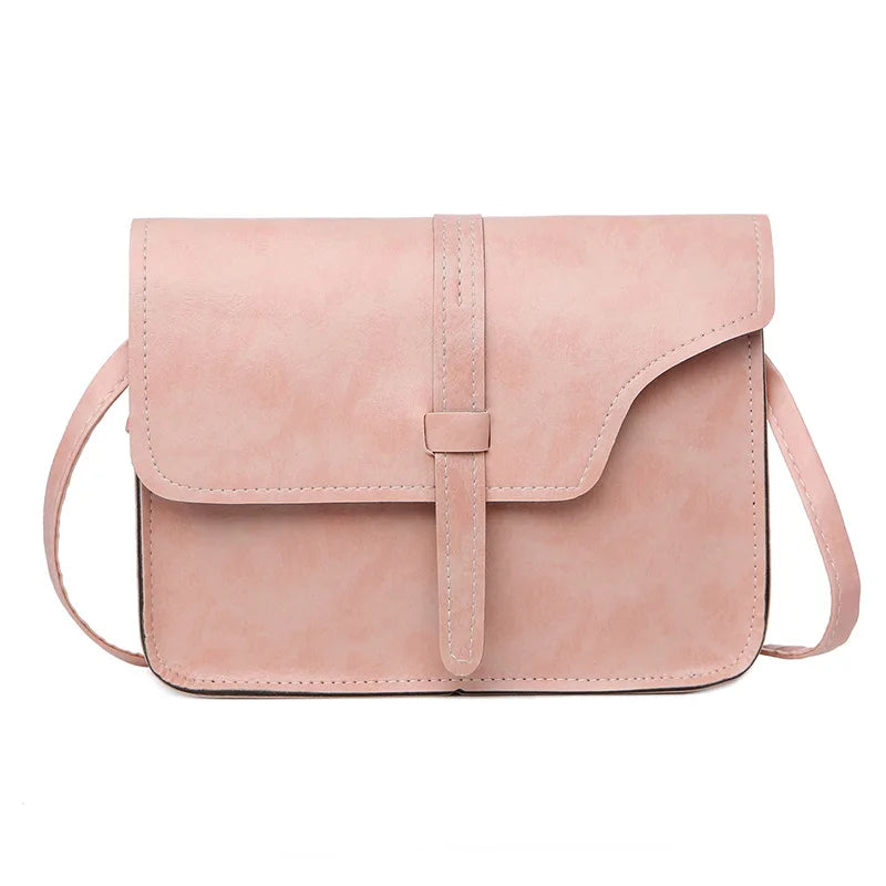 Women's Vintage Crossbody Shoulder Bag Solid Square Sling Bag