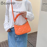 Women's Embossed Folds Top-handle Bag Mini Crossbody