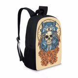 Skull Wolf Totem Boys School Bags Cool Mochilas Escolares
