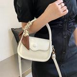 Small Fresh Women's Shoulder Bag with Silk Scarf Handbag