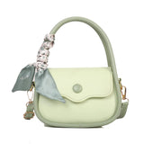 Small Fresh Women's Shoulder Bag with Silk Scarf Handbag