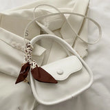 Small Fresh Women's Shoulder Bag with Silk Scarf Handbag