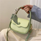 Small Fresh Women's Shoulder Bag Silk Scarf Handbag Messenger Bag