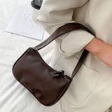 Retro Solid Lady Handbags Soft PU Leather Women Bag