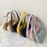 Retro Solid Lady Handbags Soft PU Leather Women Bag