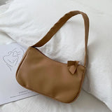 Retro Solid Lady Handbags Soft PU Leather Women Bag