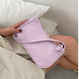 Retro Solid Lady Handbags Soft PU Leather Women Bag
