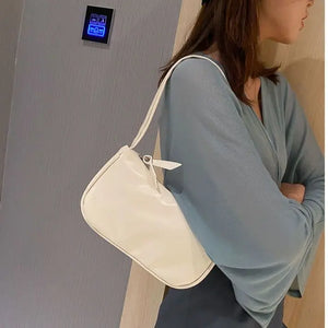 Retro Solid Lady Handbags Soft PU Leather Women Bag