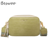 Stone Pattern Embossed Crossbody Bag Square Bag for Women