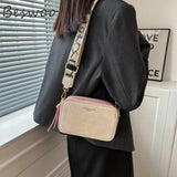 Stone Pattern Embossed Crossbody Bag Square Bag for Women