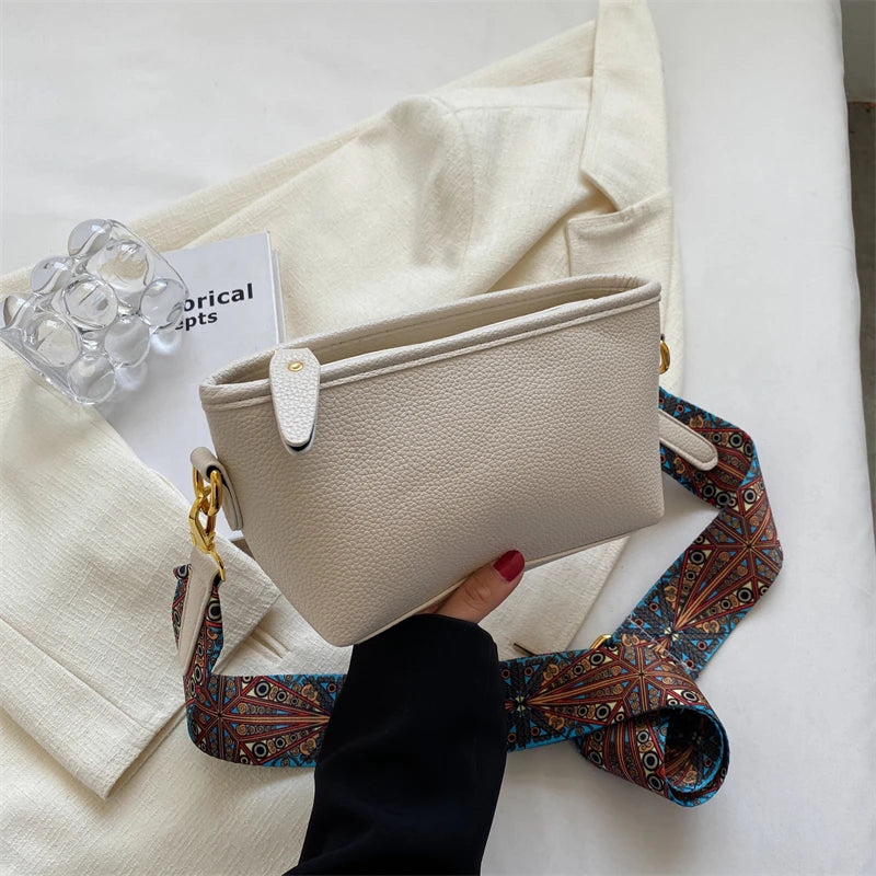 Texture Shoulder Womens Hand Bags Small Size