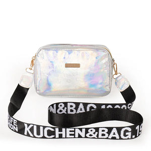 Women Laser Crossbody Bag Shoulder Bag PVC Jelly Small Tote Messenger Candy