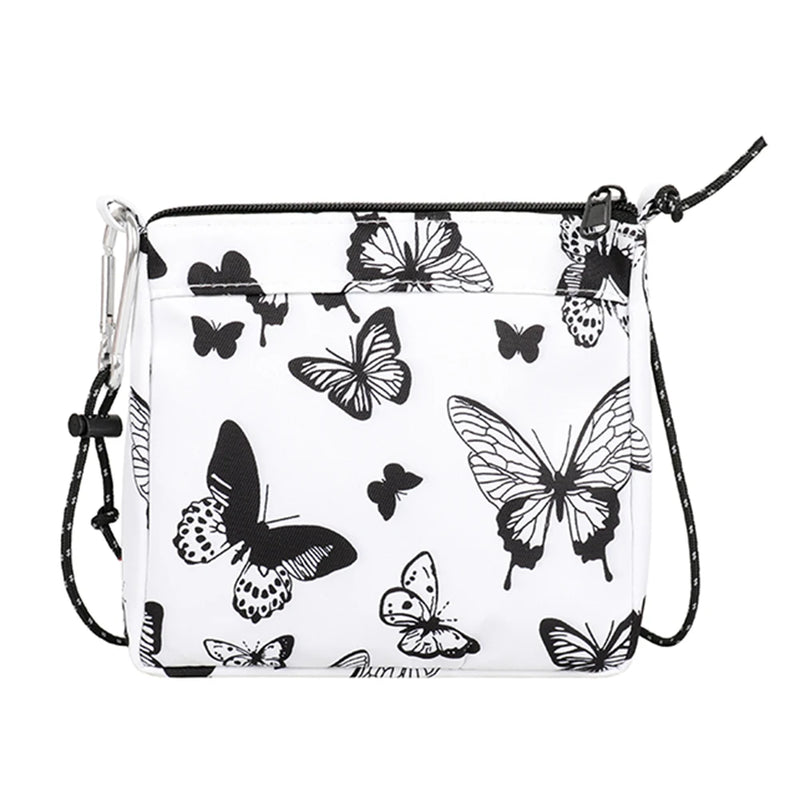 Plaid Butterfly Shoulder Messenger Bag Small Purses Handbag