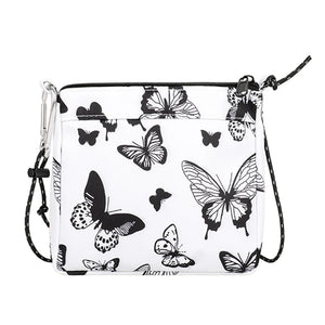 Plaid Butterfly Messenger Bag Small Purse Shopper Handbag