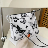 Plaid Butterfly Messenger Bag Small Purse Shopper Handbag