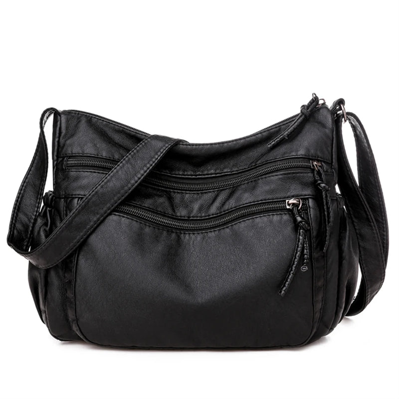 Women Shoulder Bag PU Leather Crossbody Bag Soft Female Messenger Handbag