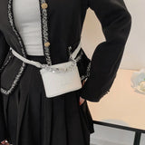 Mini PU Leather Chain Bucket Crossbody Sling Bag for Women
