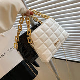 Women's Patent Leather Chain Shoulder Bag
