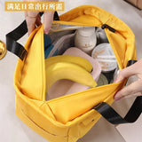 Red Insulated Lunch Bag Office Ladies Thicken Large Portable Thermal Lunch Bags