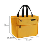 Red Insulated Lunch Bag Office Ladies Thicken Large Portable Thermal Lunch Bags