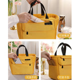 Red Insulated Lunch Bag Office Ladies Thicken Large Portable Thermal Lunch Bags