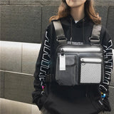 Reflective HipHop Chest Bag Streetwear Tactical Utility Bag