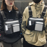 Reflective HipHop Chest Bag Streetwear Tactical Utility Bag