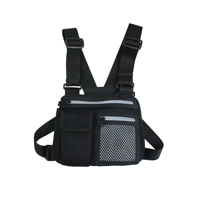Reflective HipHop Chest Bag Streetwear Tactical Utility Bag